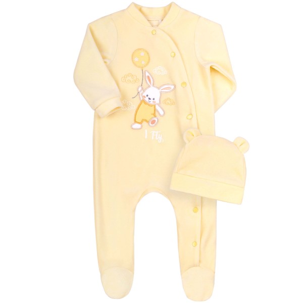 Veliūrinis komplektukas mergaitei "I Fly" gelsvas Veliūrinis komplektukas mergaitei "I Fly" gelsvas