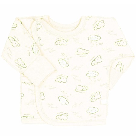 Siaustinukas naujagimiui išvirkščiom siūlėm Debesėliai (pieno spl.)