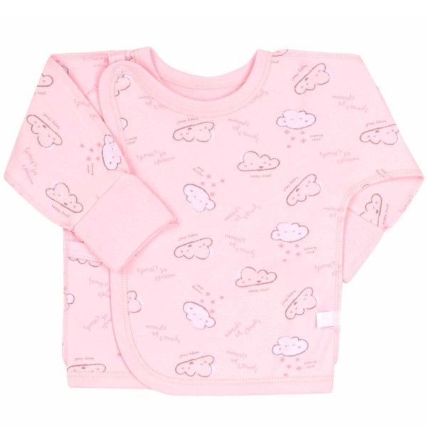 Siaustinukas naujagimiui išvirkščiom siūlėm Debesėliai (rausvas) Siaustinukas naujagimiui išvirkščiom siūlėm Debesėliai (rausvas)