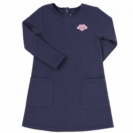 Šilto trikotažo suknelė "Deimantas" mėlyna