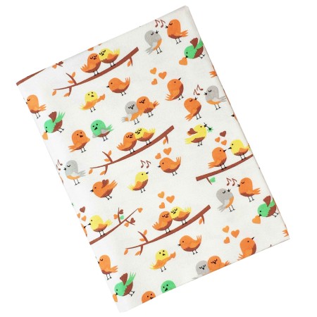Flanelinis vystyklas 90*110 cm "Paukščiukai"