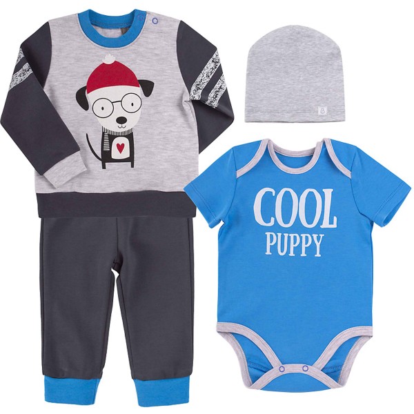Komplektas berniukui 4 d. Cool puppy Komplektas berniukui 4 d. Cool puppy