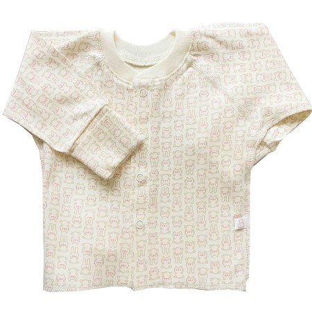 Marškinėliai kūdikiui išvirkščiomis siūlėmis su pirštinėmis "Paukščiukas" 