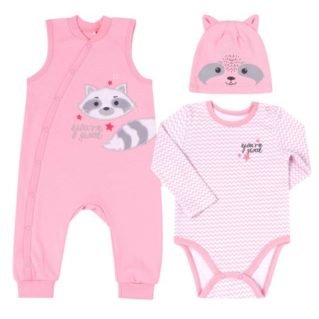 Naujagimio kraitelis "Meškėnas"  3 d.(rausvas)