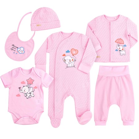 Naujagimio kraitelis "Drambliukas"  6 d.(rausvas)