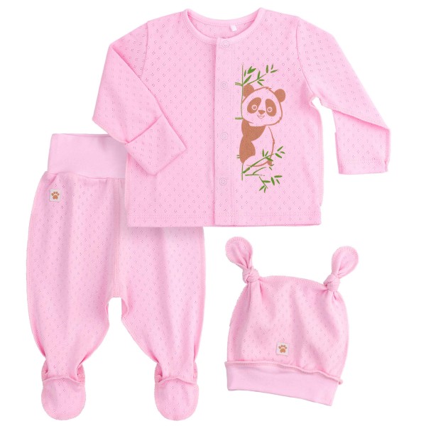 Komplektukas kūdikiui Panda (rausvas) Komplektukas kūdikiui Panda (rausvas)