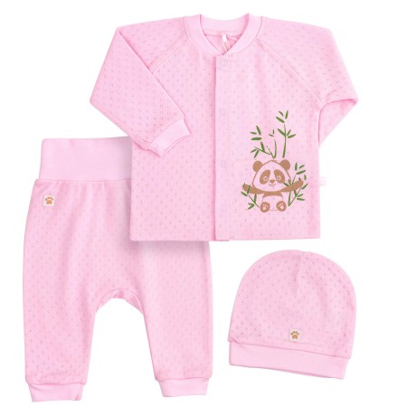 Komplektukas kūdikiui Panda(rausvas)