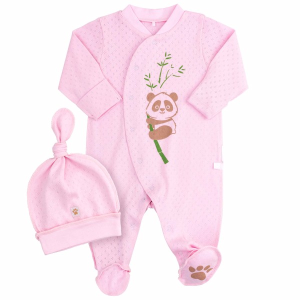 Komplektukas kūdikiui Panda (rausvas) Komplektukas kūdikiui Panda (rausvas)