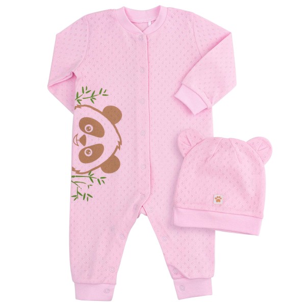 Komplektukas kūdikiui Panda (rausvas) Komplektukas kūdikiui Panda (rausvas)