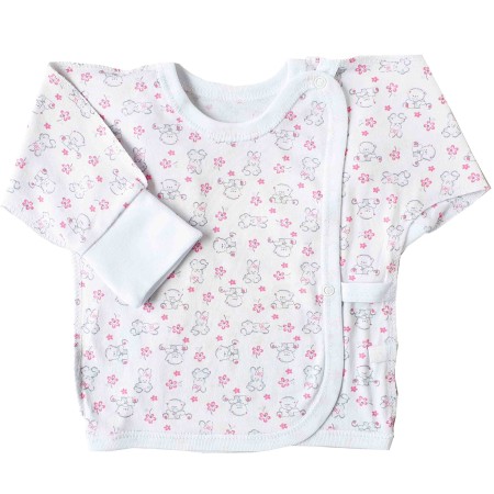 Siaustinukas naujagimiui išvirkščiom siūlėm Gėlytės 