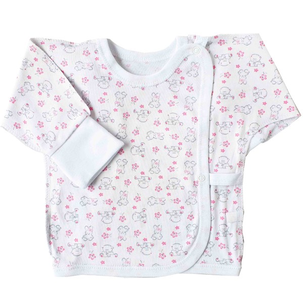 Siaustinukas naujagimiui išvirkščiom siūlėm Gėlytės Siaustinukas naujagimiui išvirkščiom siūlėm Gėlytės