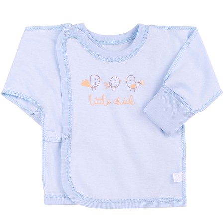 Siaustinukas naujagimiui išvirkščiom siūlėm "Little chick" (melsvas)