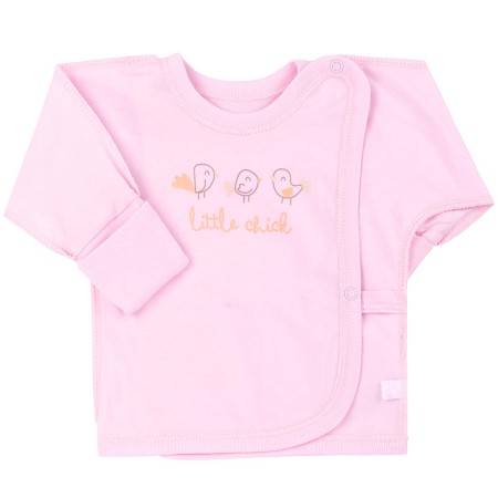 Siaustinukas naujagimiui išvirkščiom siūlėm "Little chick" (rausvas)