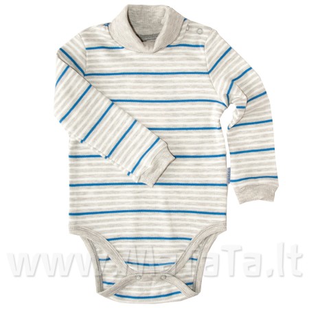 Šiltas smėlinukas-golfas dryžuotas (pilka-mėlyna)