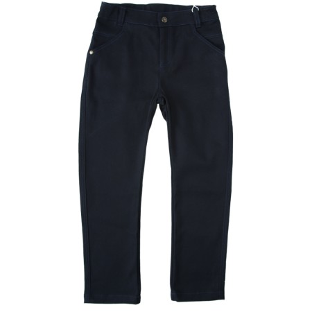 Tamsiai mėlynos medvilninės kelnės