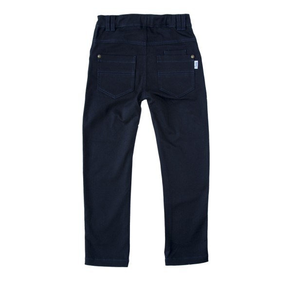 Tamsiai mėlynos medvilninės kelnės Tamsiai mėlynos medvilninės kelnės