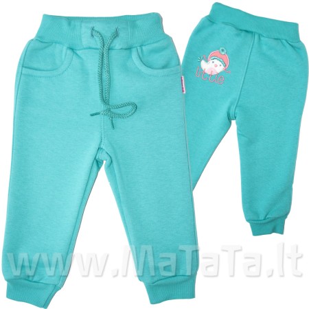 Šiltos (su pūkeliu) kelnės (žalsva)