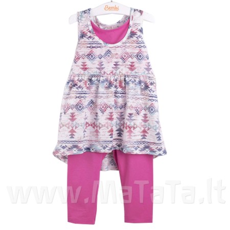 Tunika-palaidinė ir bridžai mergaitei