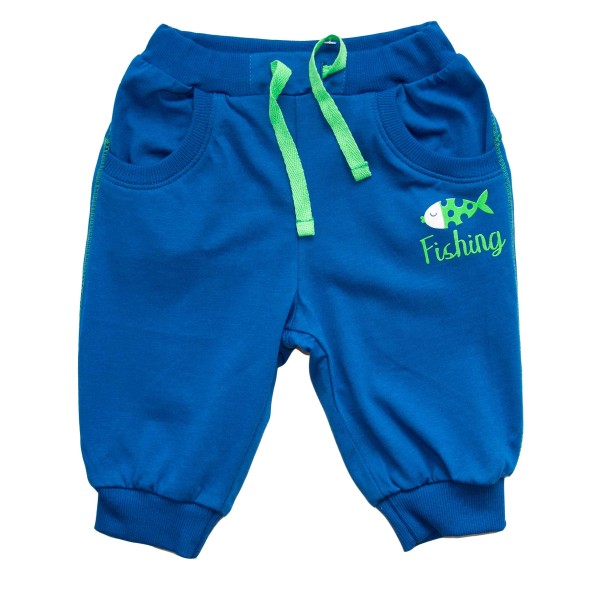 Trikotažiniai bridžai "Fishing" mėlynos spl. Trikotažiniai bridžai "Fishing" mėlynos spl.