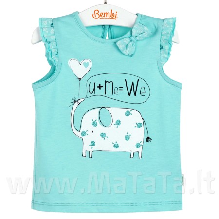 Žalsva palaidinė mergaitei "We"