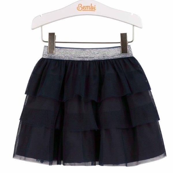 Tamsiai mėlynas tiulio sijonas Tamsiai mėlynas tiulio sijonas