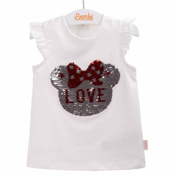 Žvyneliais puošta palaidinė mergaitei "Love" Žvyneliais puošta palaidinė mergaitei "Love"