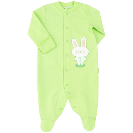 Šilti šliaužtinukai - kombinezonas su pūkeliu (žalsva)