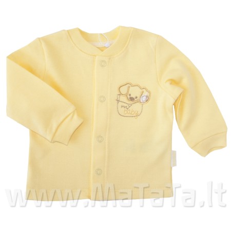 Šilti marškinėliai (su pūkeliu) geltonos spl.