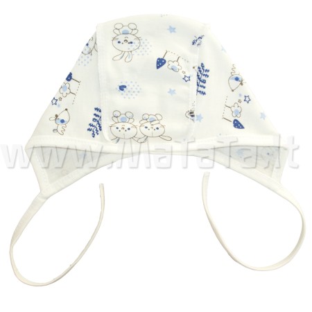 Kepurė kūdikiui (melsvi zuikiai)