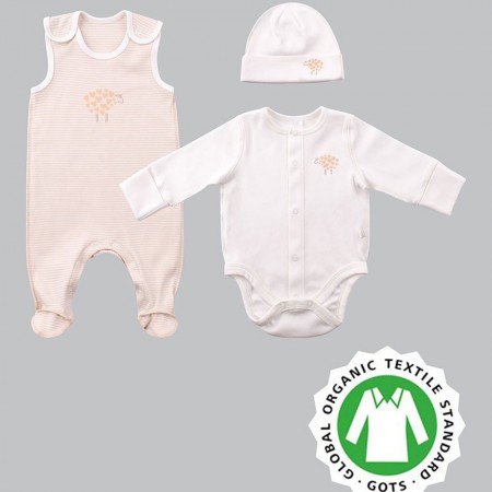 Ekologiškos medvilnės komplektas naujagimiui