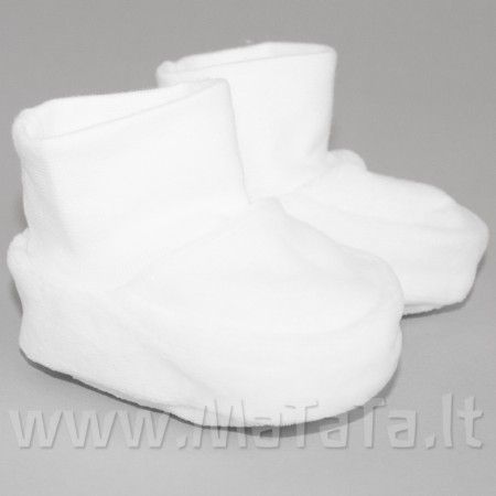 Veliūriniai batukai kūdikiui (balti)