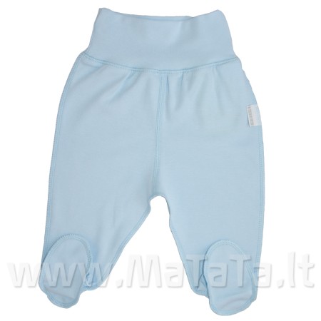 Kelnytės naujagimiui išvirkščiom siūlėm (SU PŪKELIU VIDUJE ) melsvos sp.