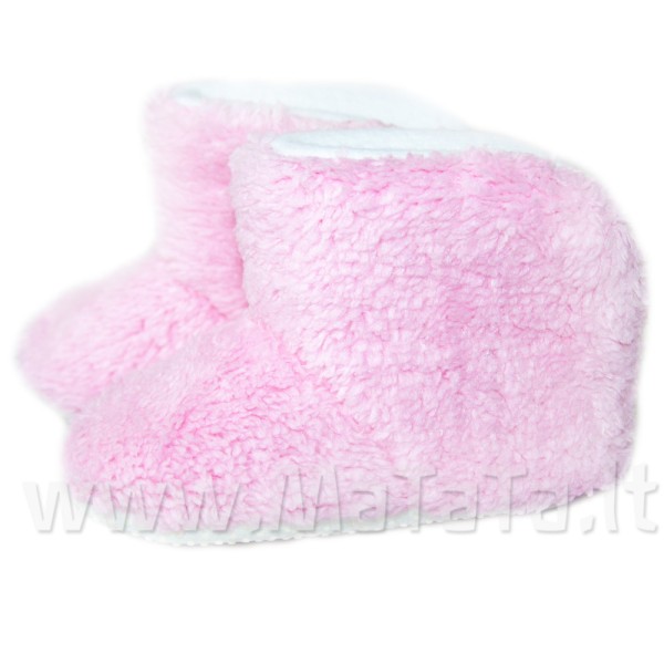 Pliušiniai batukai kūdikiui (rausvos sp.) Pliušiniai batukai kūdikiui (rausvos sp.)