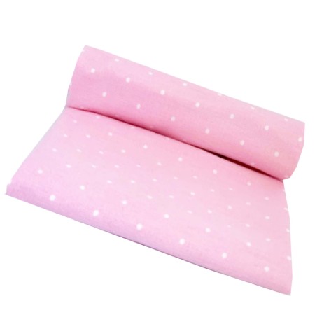 Flanelinis vystyklas 70*80 cm (rausvas su taškiukais)