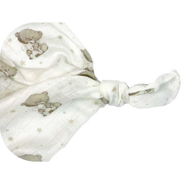 Muslino bambukinis vystyklas 120*120 cm (teddy) Muslino bambukinis vystyklas 120*120 cm (teddy)