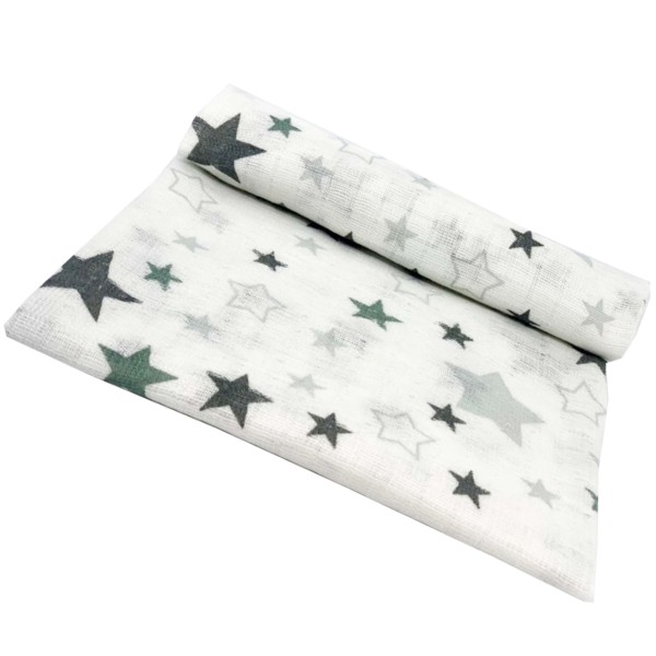 Marlinis (tetra) vystyklas 70*80 cm (pilkos žvaigždės) Marlinis (tetra) vystyklas 70*80 cm (pilkos žvaigždės)