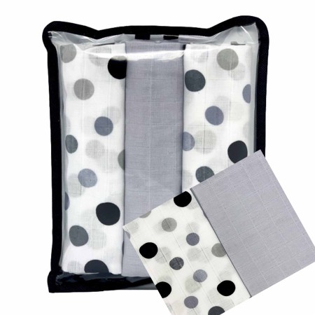 Muslino vystyklų komplektas 3 vnt. 60*80 cm 