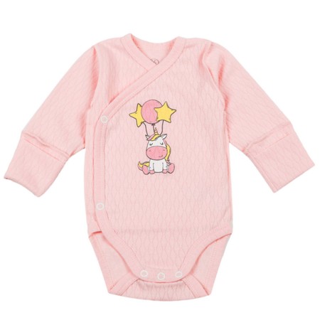 Smėlinukas naujagimiui išvirkščiom siūlėm "Vienaragis"