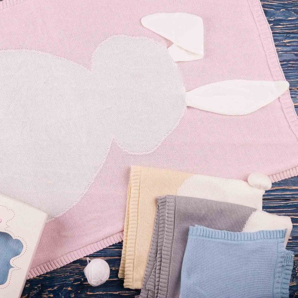 Flamingo medvilninis pledas "Triušiukas" Flamingo medvilninis pledas "Triušiukas"