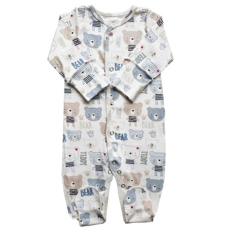 Flamingo išvirkščiomis siūlėmis kombinezonas "Meškiukai"