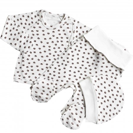 Naujagimio kraitelis išvirkščiom siūlėm 3 d. "Pedutės"