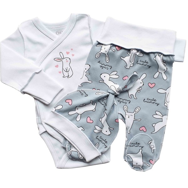 Naujagimio kraitelis išvirkščiom siūlėm 3 d. Zuikutis/baltas Naujagimio kraitelis išvirkščiom siūlėm 3 d. Zuikutis/baltas