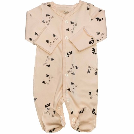 Flamingo išvirkščiomis siūlėmis kombinezonas Meow (persiko spl.)