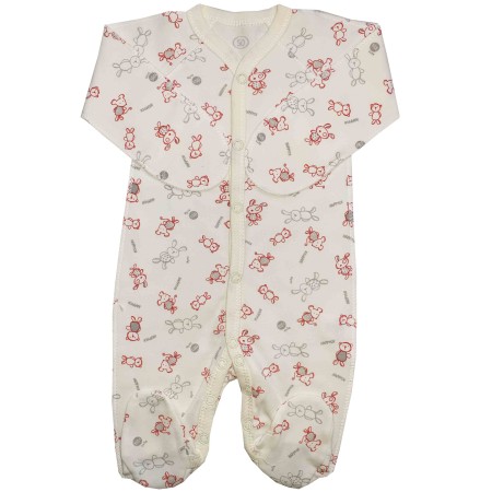 Flamingo kombinezonas išvirkščiom siūlėm "Happych  raudonas"