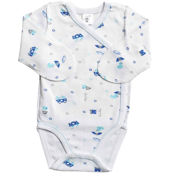 Smėlinukas naujagimiui išvirkščiomis siūlėmis "Melsvi ančiukai" Smėlinukas naujagimiui išvirkščiomis siūlėmis "Melsvi ančiukai"