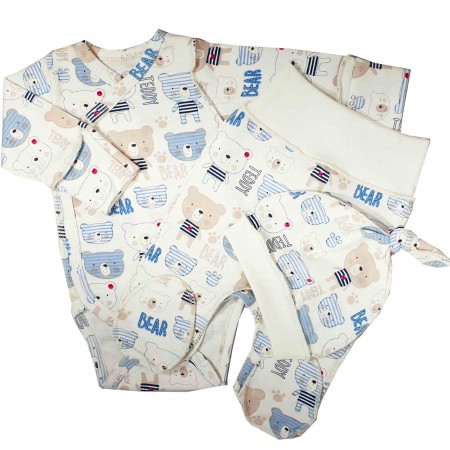 Naujagimio kraitelis išvirkščiom siūlėm 3 d. Bear-Teddy