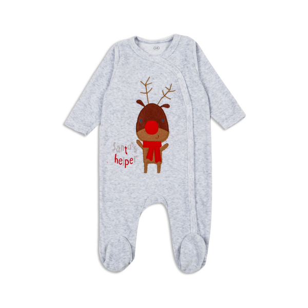 Kalėdiniai veliūriniai šliaužtinukai "Santa's helper" Kalėdiniai veliūriniai šliaužtinukai "Santa's helper"