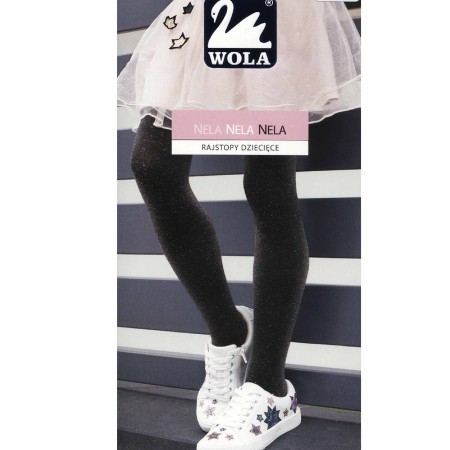 WOLA Pėdkelnės mergaitėms NELA juodos spl.