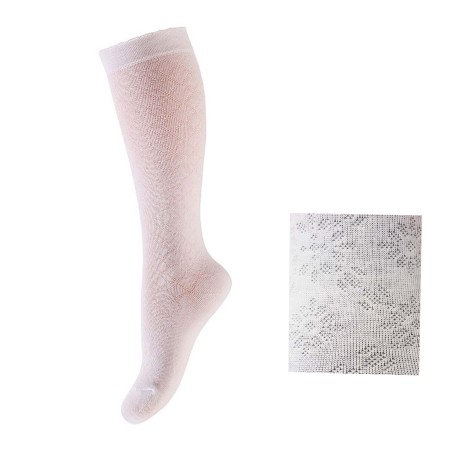 Gatta medvilninės puskojinės mergaitėms( baltos 005)