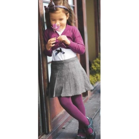 Slyvų spalvos pėdkelnės mergaitei 